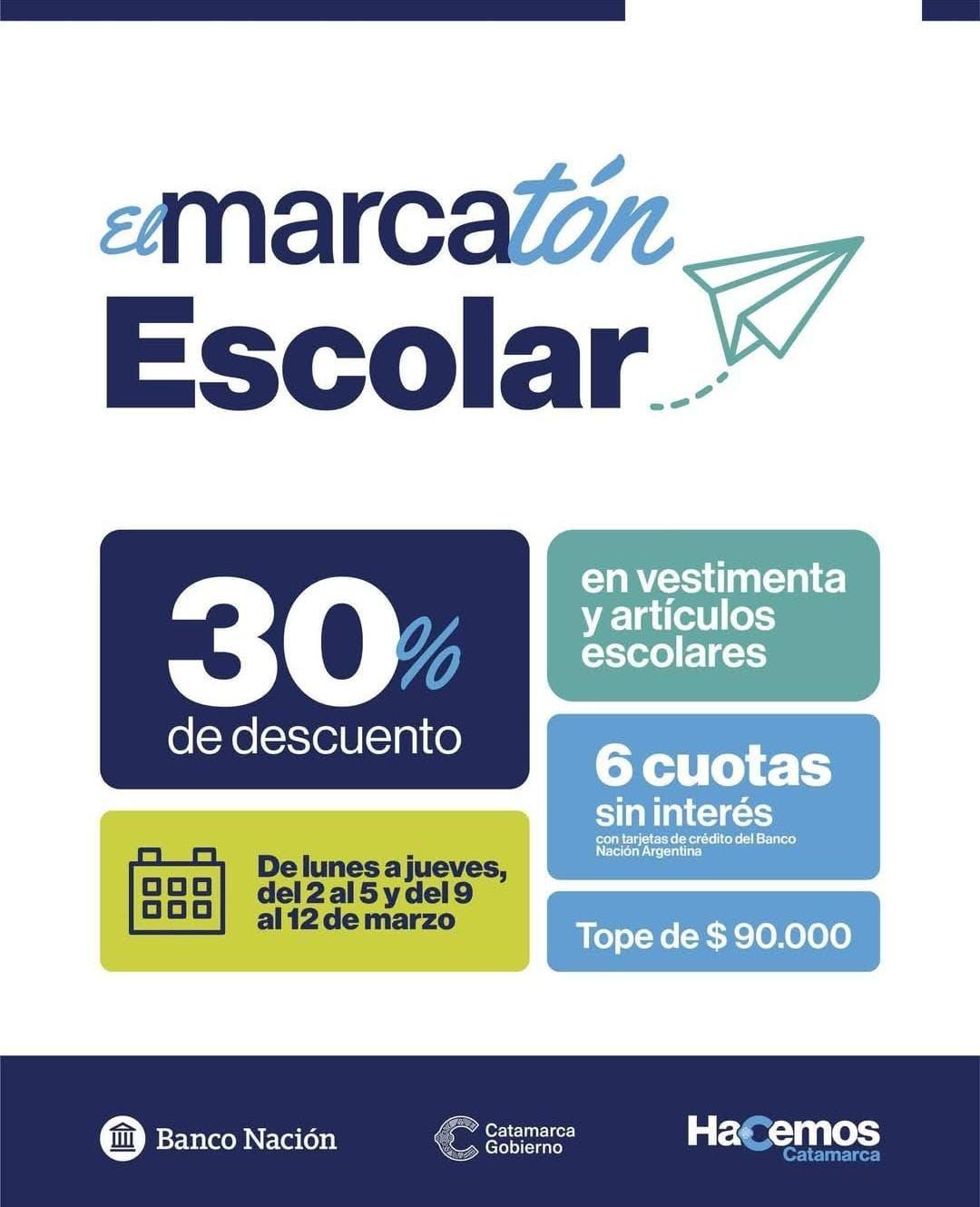 Marcatón Escolar: dónde consultar los comercios adheridos en Catamarca